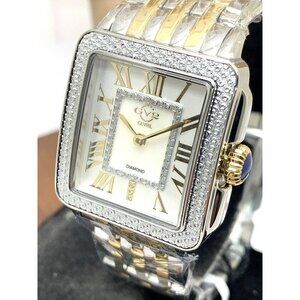 GV2 by Gevril Women's Watch 12304B Swiss Quartz Mother of Pearl Dial 2-Tone